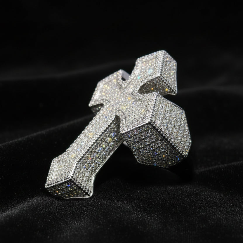 Moissanite 3.38 ctw Cross Ring