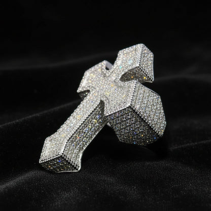 Moissanite 3.38 ctw Cross Ring