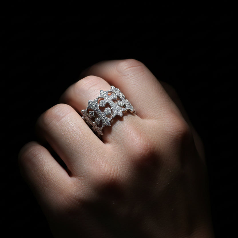 Moissanite 1.78 ctw Cross Ring