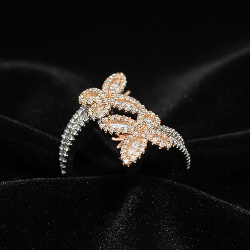 Moissanite 1.40 ctw V1 Cuff Butterfly Ring
