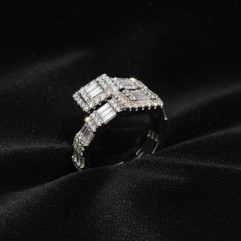 Moissanite 2.33 ctw Cuff Ring