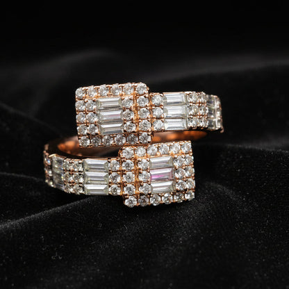 Moissanite 2.33 ctw Cuff Ring