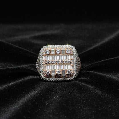 Moissanite 2.90 ctw Baguette Square Ring