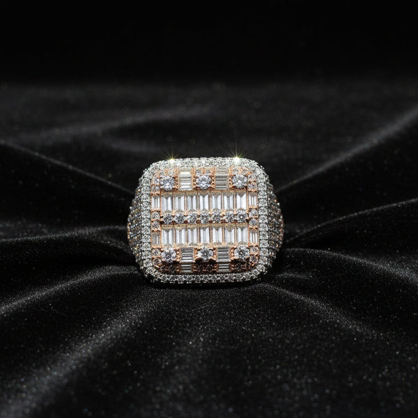 Moissanite 2.90 ctw Baguette Square Ring