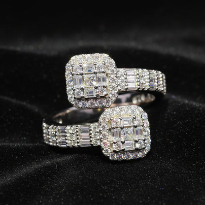 Moissanite 1.36 ctw  Square Ring