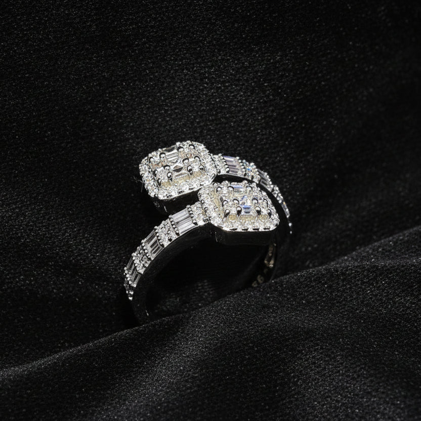 Moissanite 1.36 ctw  Square Ring