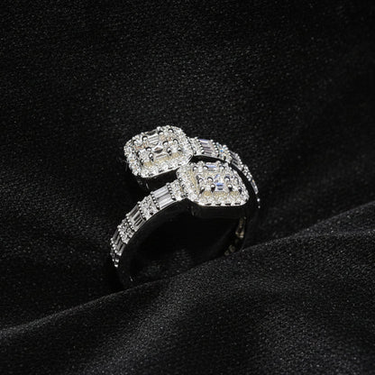 Moissanite 1.36 ctw  Square Ring