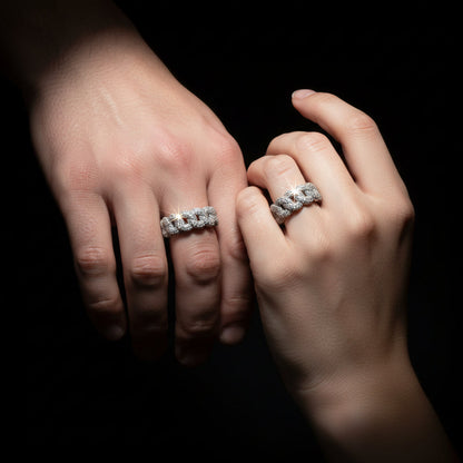 Moissanite 1.96 ctw Link Band Ring