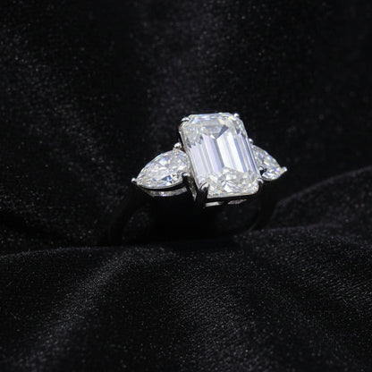 Moissanite 1.37 ctw Emerald Ring