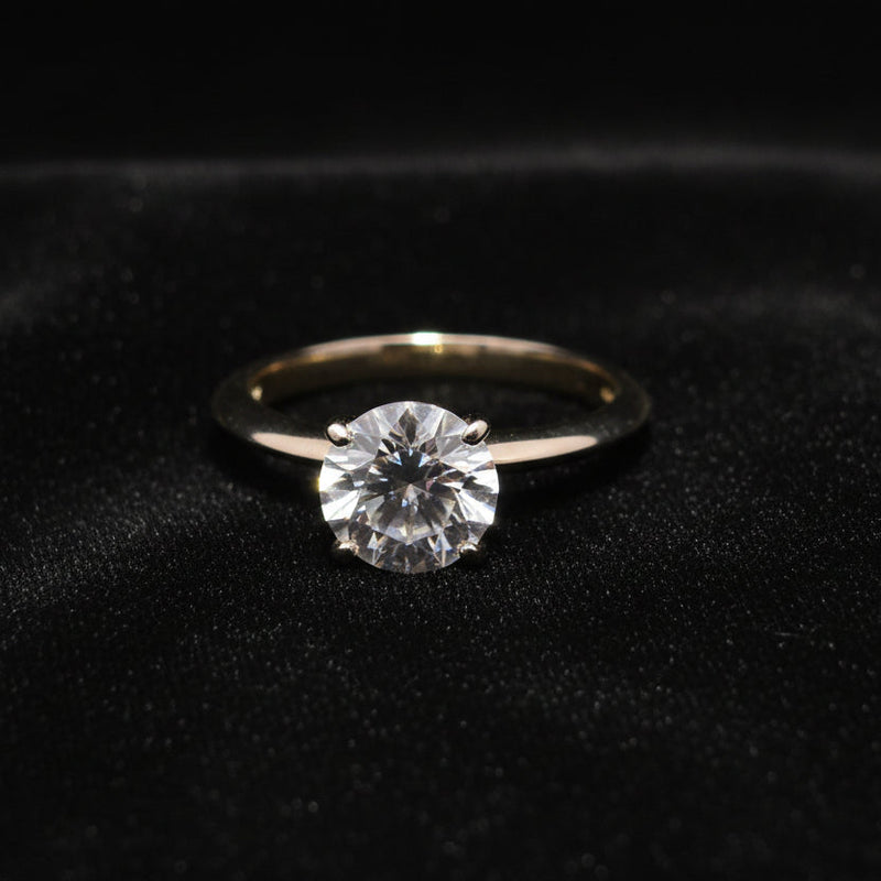 Moissanite 2.00 ctw Round Solitaire Ring