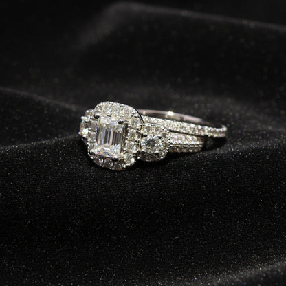 Moissanite 5.68 ctw Emerald 2in1 Ring