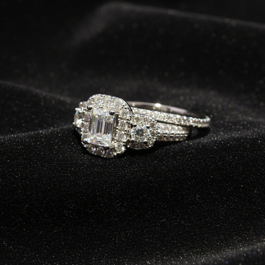 Moissanite 5.68 ctw Emerald 2in1 Ring