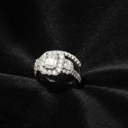 Moissanite 5.68 ctw Emerald 2in1 Ring