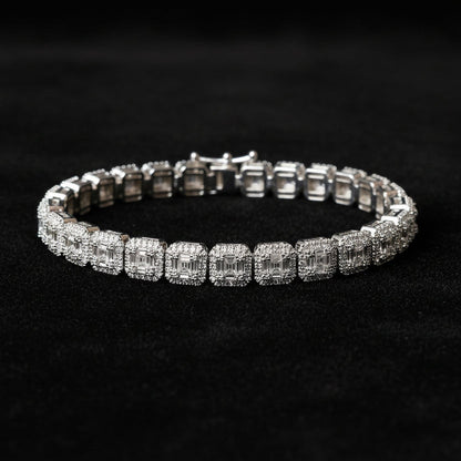 6mm Baguette Moissanite Tennis Bracelet
