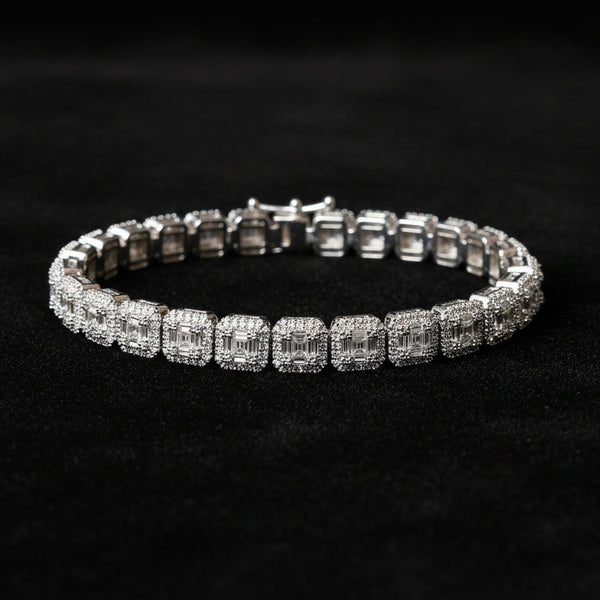 6mm Baguette Moissanite Tennis Bracelet