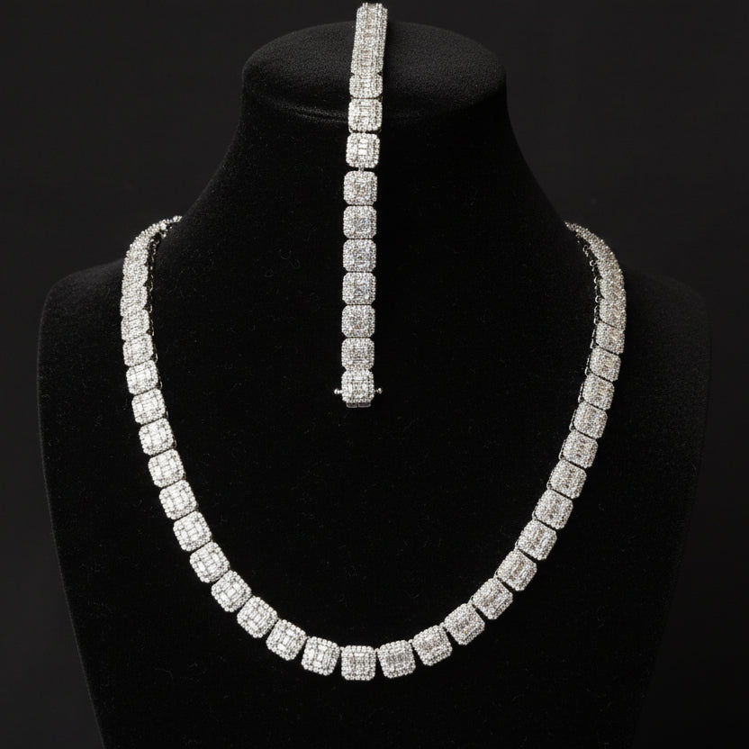 6mm Baguette Moissanite Tennis Chain