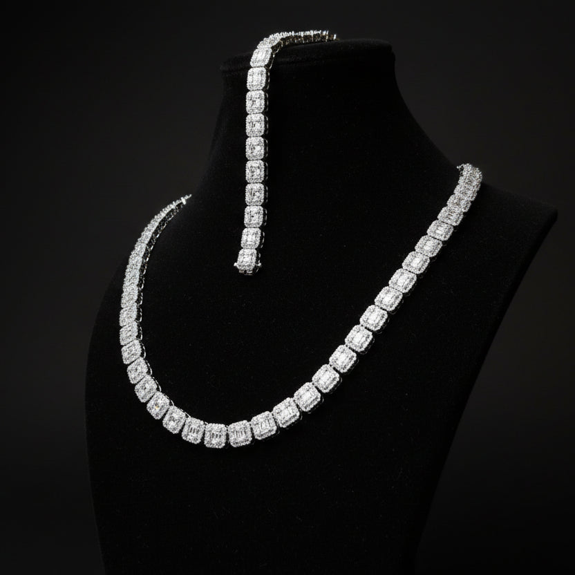 6mm Baguette Moissanite Tennis Chain