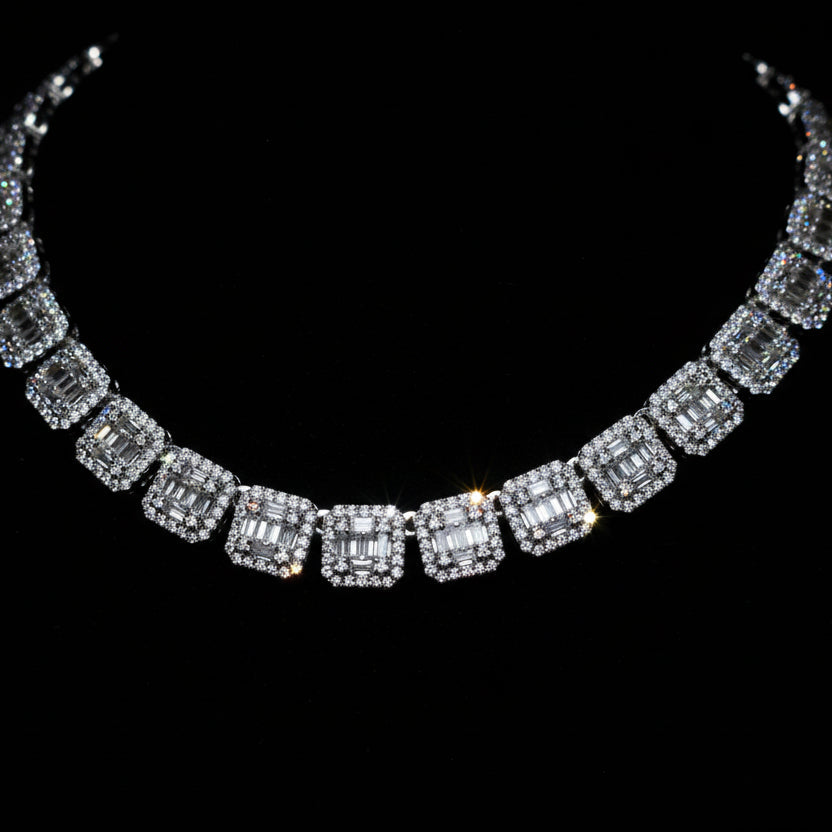 6mm Baguette Moissanite Tennis Chain