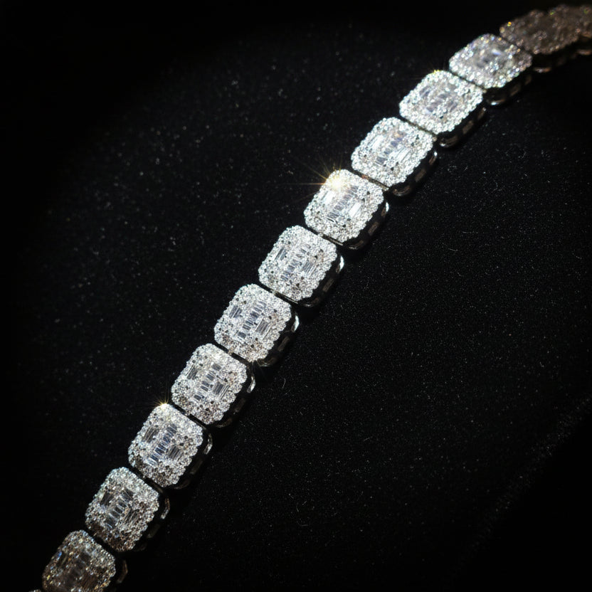 6mm Baguette Moissanite Tennis Bracelet