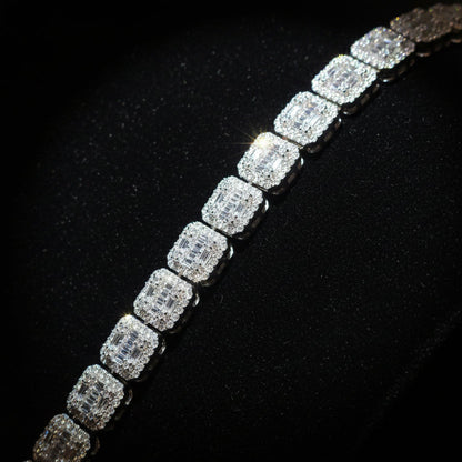 6mm Baguette Moissanite Tennis Bracelet