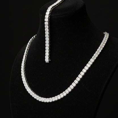 5MM Moissanite 8.36ctw Baguette Chain