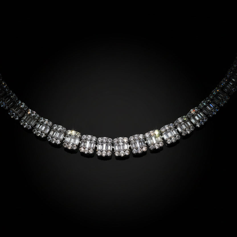 5MM Moissanite 8.36ctw Baguette Chain
