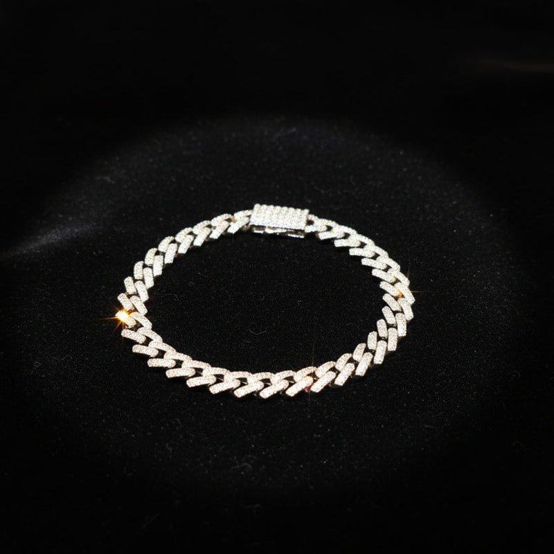 7MM Moissanite 4.4ctw Cuban Link Bracelet