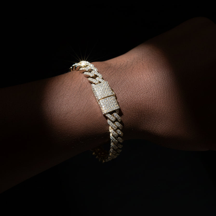 7MM Moissanite 4.4ctw Cuban Link Bracelet