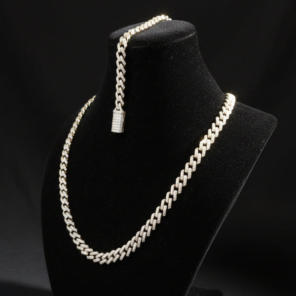 7MM Moissanite 11.53 ctw Cuban Link Chain