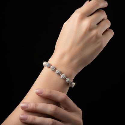 6mm Moissanite Iced Ball Bracelet