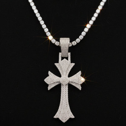Moissanite 5.78 ctw Excellent Cross Fine Pendant