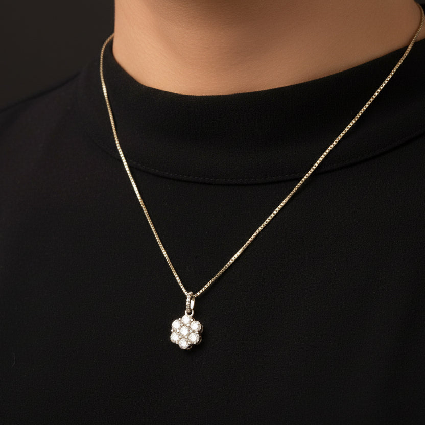 Moissanite 1.07 ctw Flower Pendant