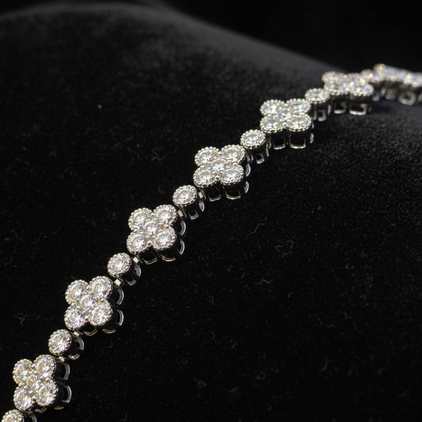 Moissanite 8.3 ctw Rounded Cross Bracelet