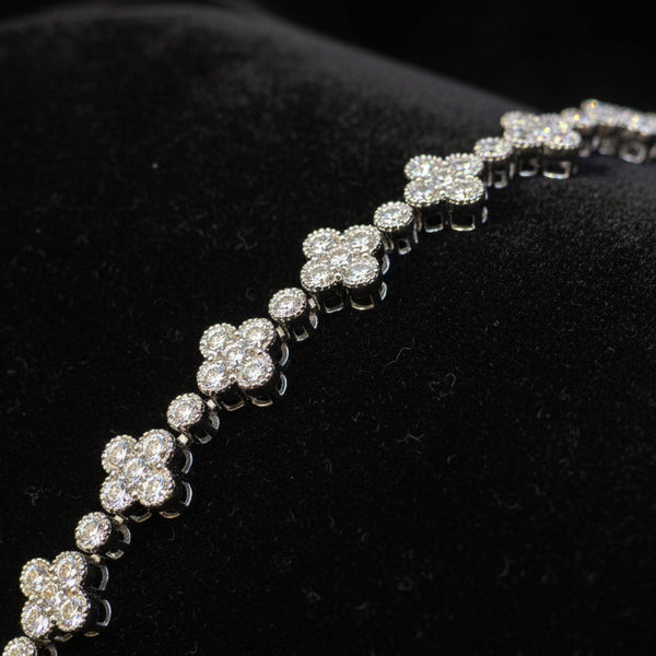 Moissanite 8.3 ctw Rounded Cross Bracelet