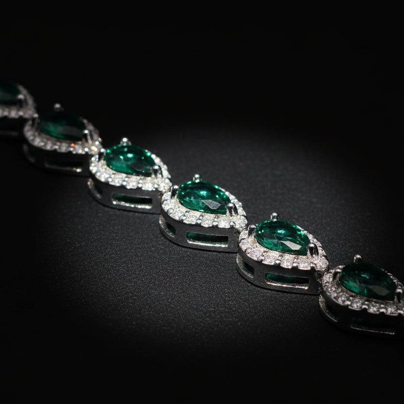 Moissanite 1.43 ctw Teardrop Tennis Bracelet