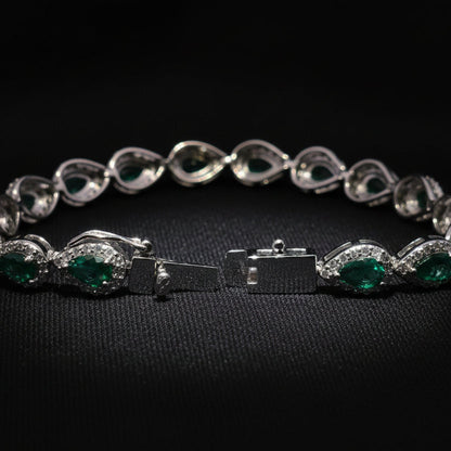 Moissanite 1.43 ctw Teardrop Tennis Bracelet