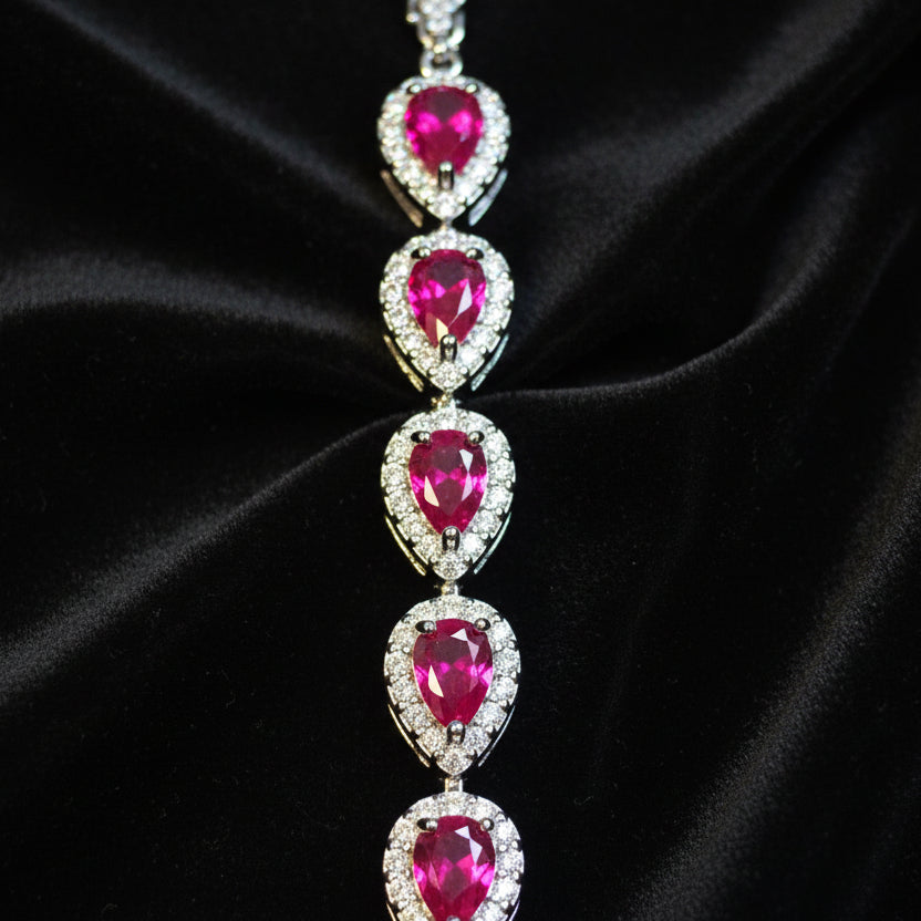 Moissanite 1.43 ctw Teardrop Tennis Bracelet