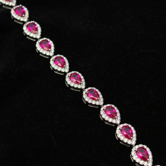 Moissanite 1.43 ctw Teardrop Tennis Bracelet