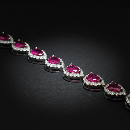 Moissanite 1.43 ctw Teardrop Tennis Bracelet