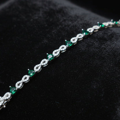 Moissanite 1.05 ctw Heart Infinite Bracelet