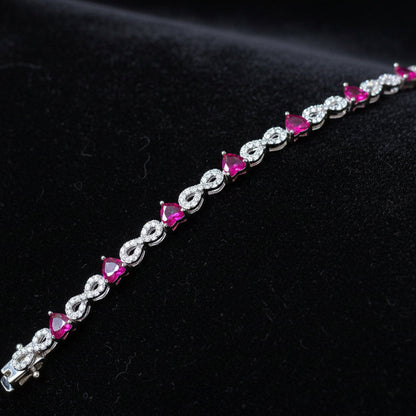 Moissanite 1.05 ctw Heart Infinite Bracelet