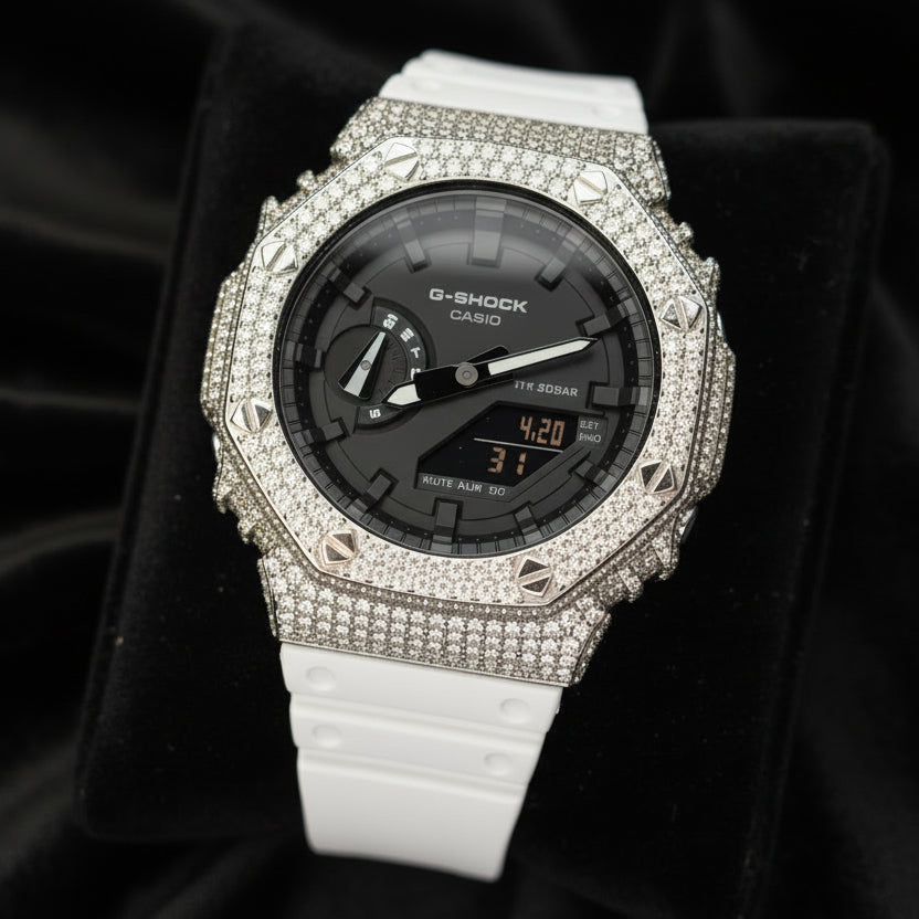 Iced Out Casio G-Shock 7.00 Ctw Moissanite