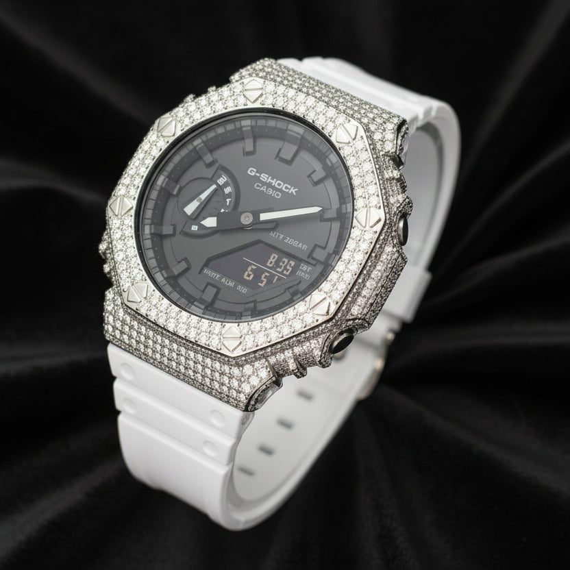 Iced Out Casio G-Shock 7.00 Ctw Moissanite