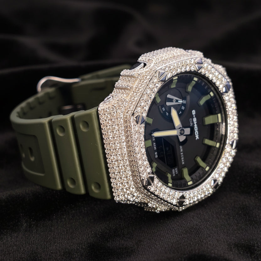 Iced Out Casio G-Shock 7.00 Ctw Moissanite