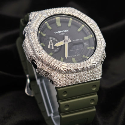 Iced Out Casio G-Shock 7.00 Ctw Moissanite