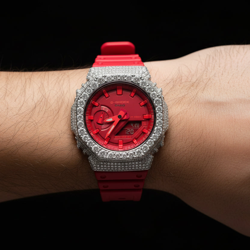 Iced Out Casio G-Shock 7.00 Ctw Moissanite