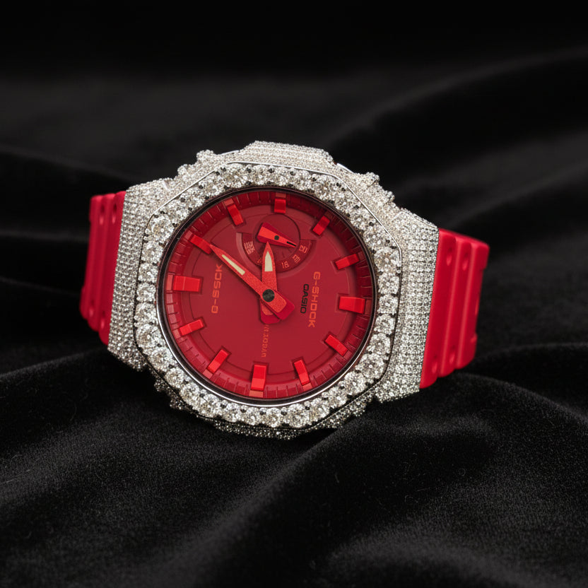 Iced Out Casio G-Shock 7.00 Ctw Moissanite