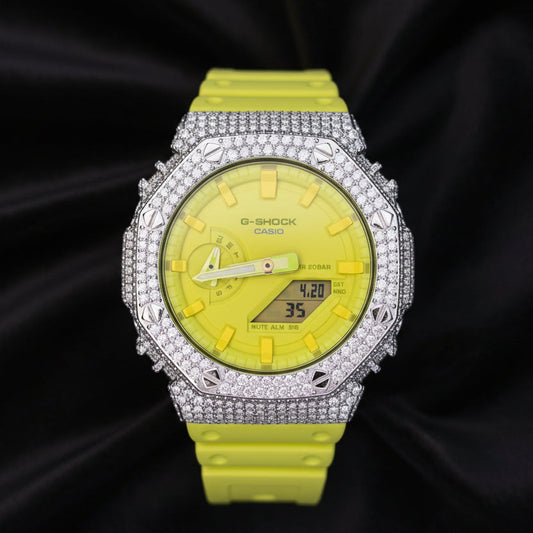 Iced Out Casio G-Shock 7.00 Ctw Moissanite