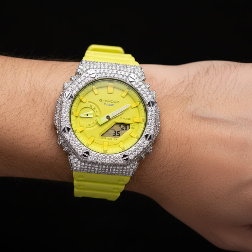 Iced Out Casio G-Shock 7.00 Ctw Moissanite
