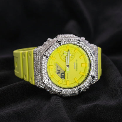Iced Out Casio G-Shock 7.00 Ctw Moissanite